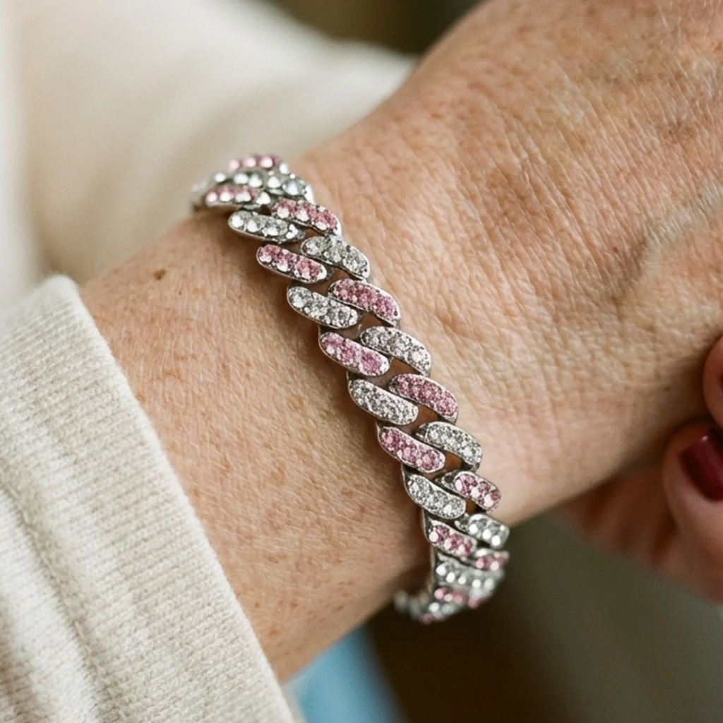 Arctic Rosé Cuban Bracelet