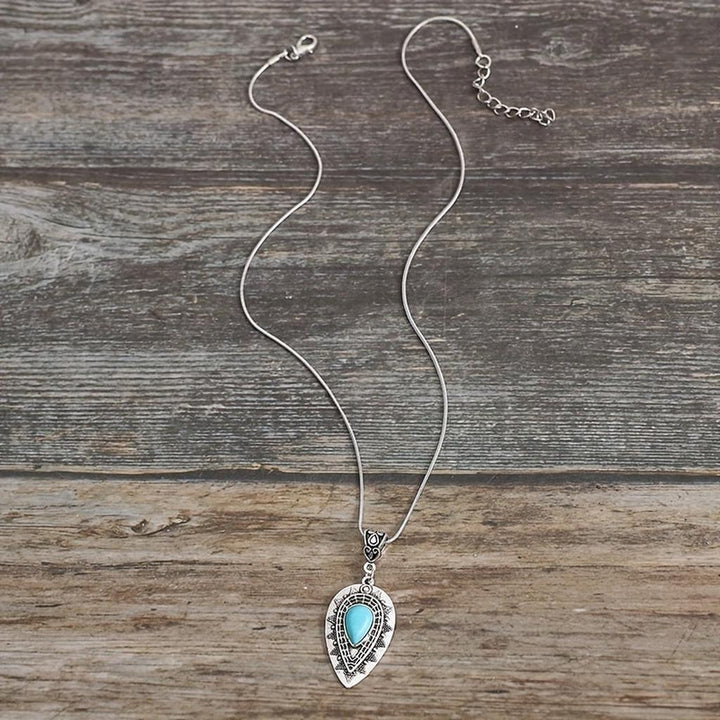 Arlisse Turquoise Drop Necklace | White Gold