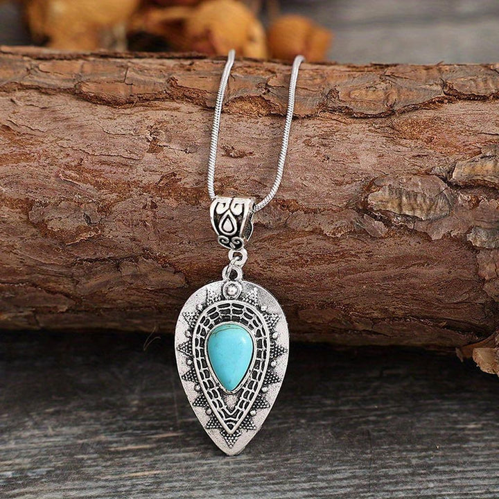 Arlisse Turquoise Drop Necklace | White Gold