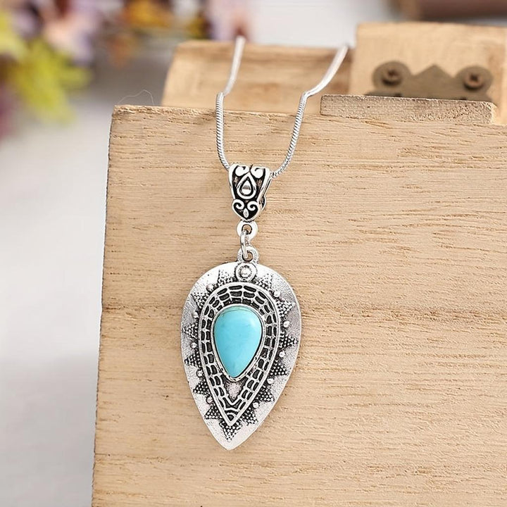 Arlisse Turquoise Drop Necklace | White Gold