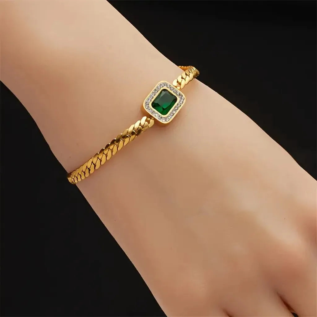 Joanna Green Bracelet with Emerald