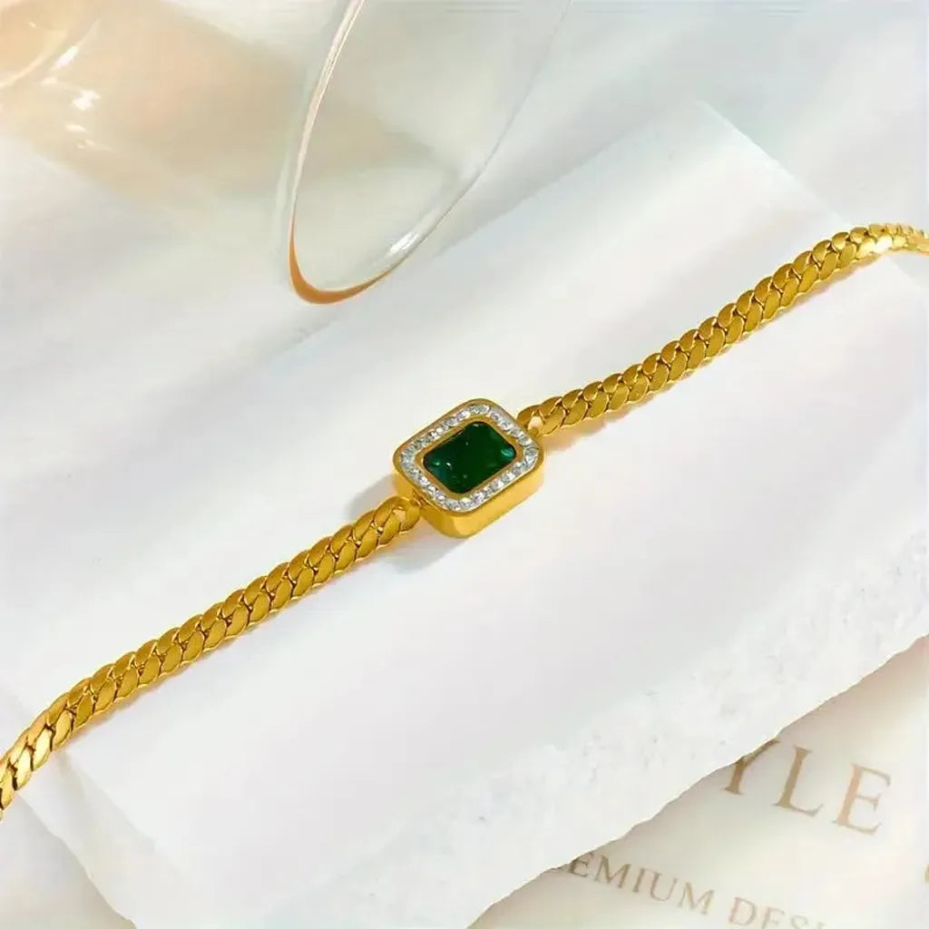 Joanna Green Bracelet with Emerald