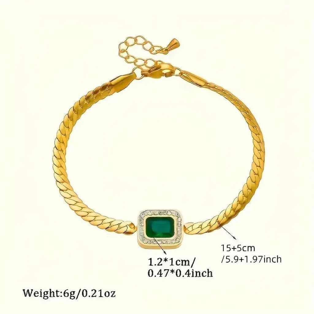 Joanna Green Bracelet with Emerald