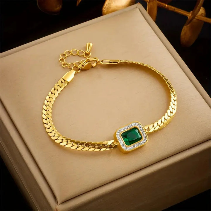 Joanna Green Bracelet with Emerald