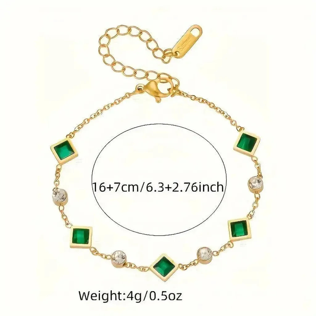 Karolina Bracelet with Emerald