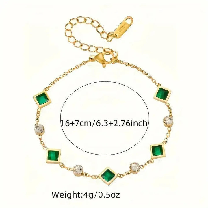 Karolina Bracelet with Emerald