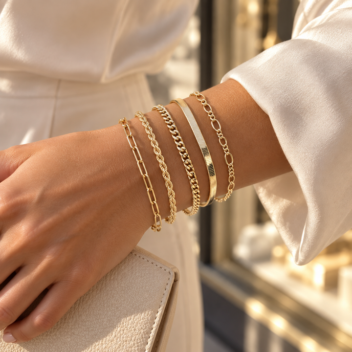 Gold Bracelet Set