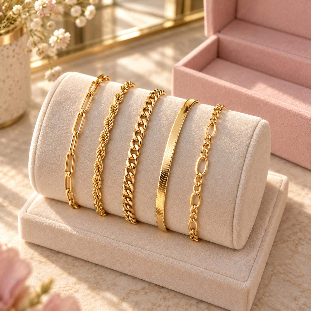 Gold Bracelet Set