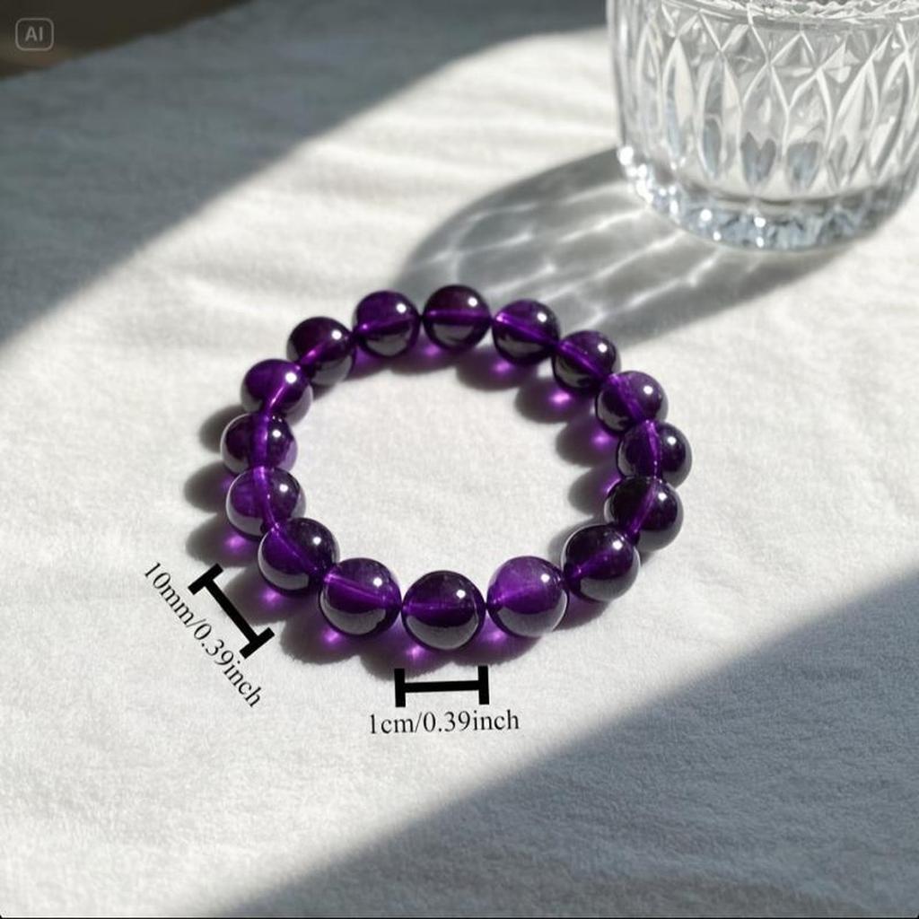"Valeria" Bracelet with Purple Beads