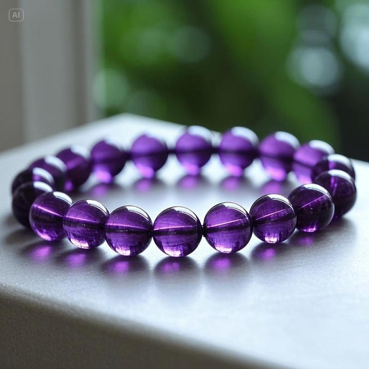 "Valeria" Bracelet with Purple Beads
