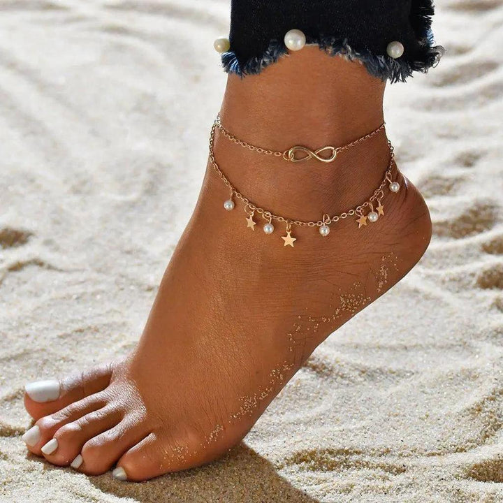 Bracelet with Infinity Cord, Beads and Stars