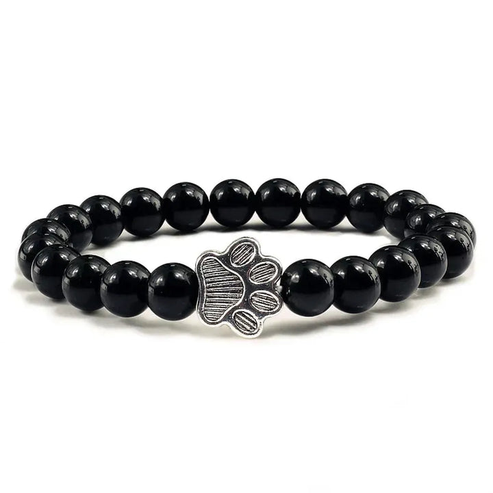 Bracelet with Paw-Shaped Natural Stone Beads