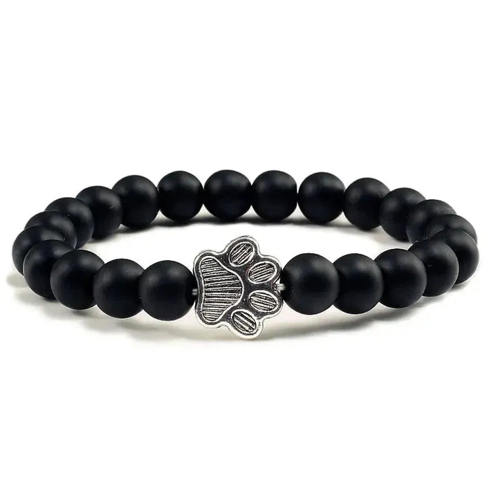 Bracelet with Paw-Shaped Natural Stone Beads