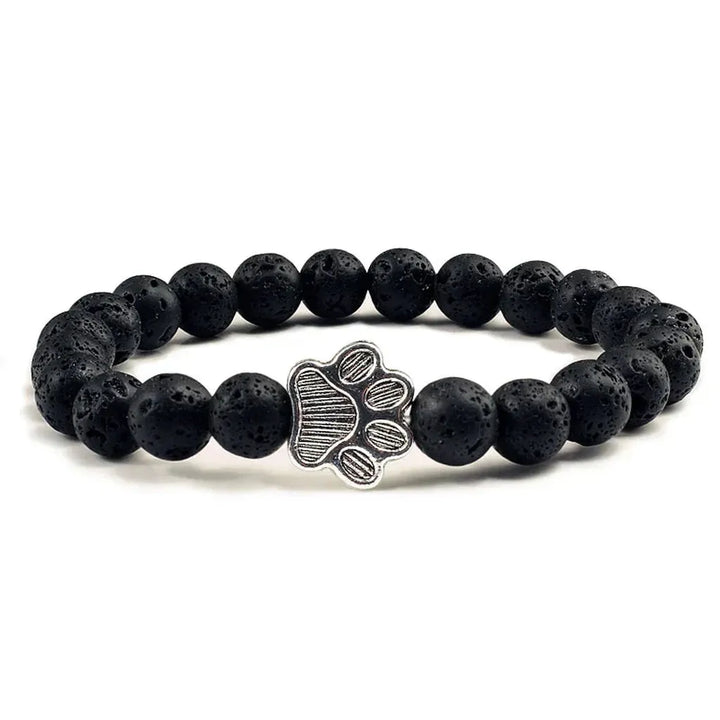 Bracelet with Paw-Shaped Natural Stone Beads