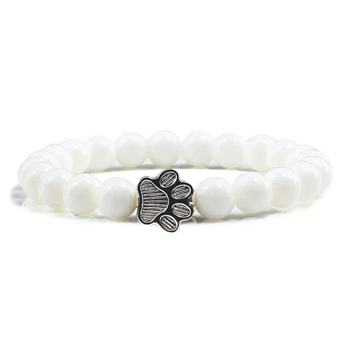 Bracelet with Paw-Shaped Natural Stone Beads