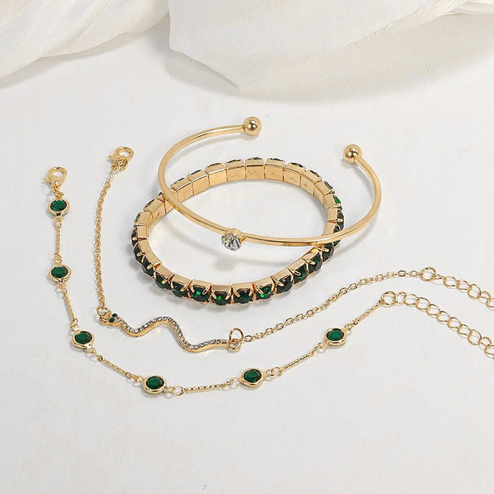 Emerald Shine Bracelet Set