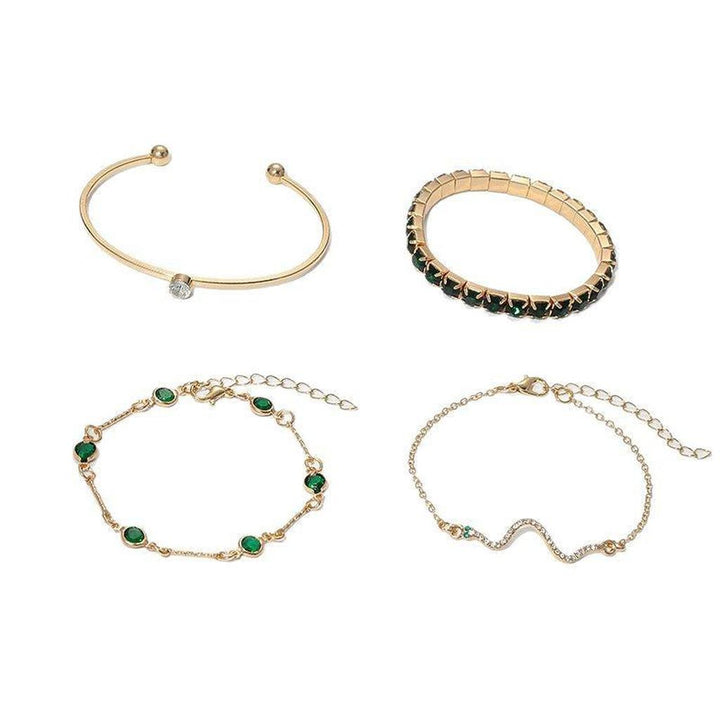 Emerald Shine Bracelet Set