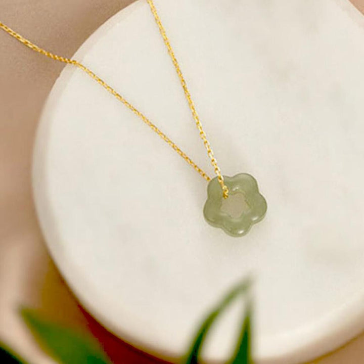 Flower Necklace with Jasper