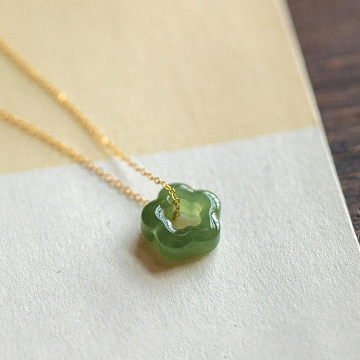 Flower Necklace with Jasper