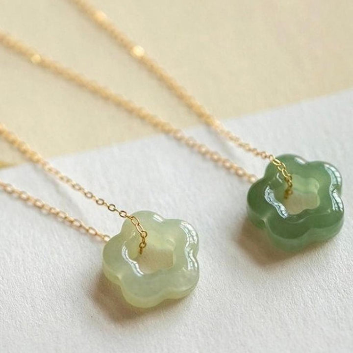 Flower Necklace with Jasper