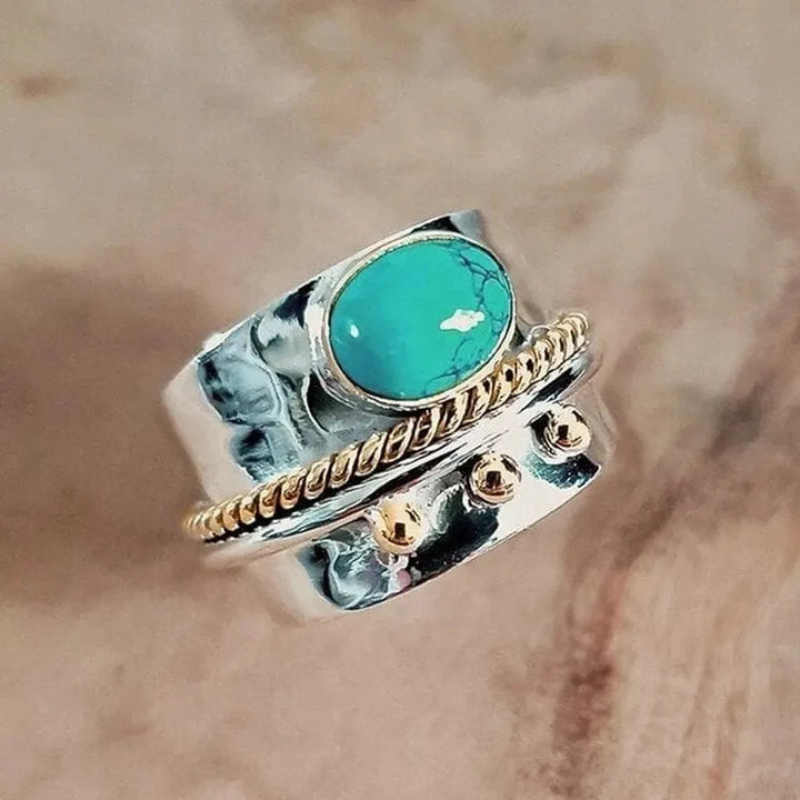 Wide Ring with Turquoise