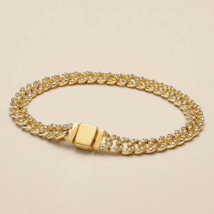 Wide Golden Chain Bracelet
