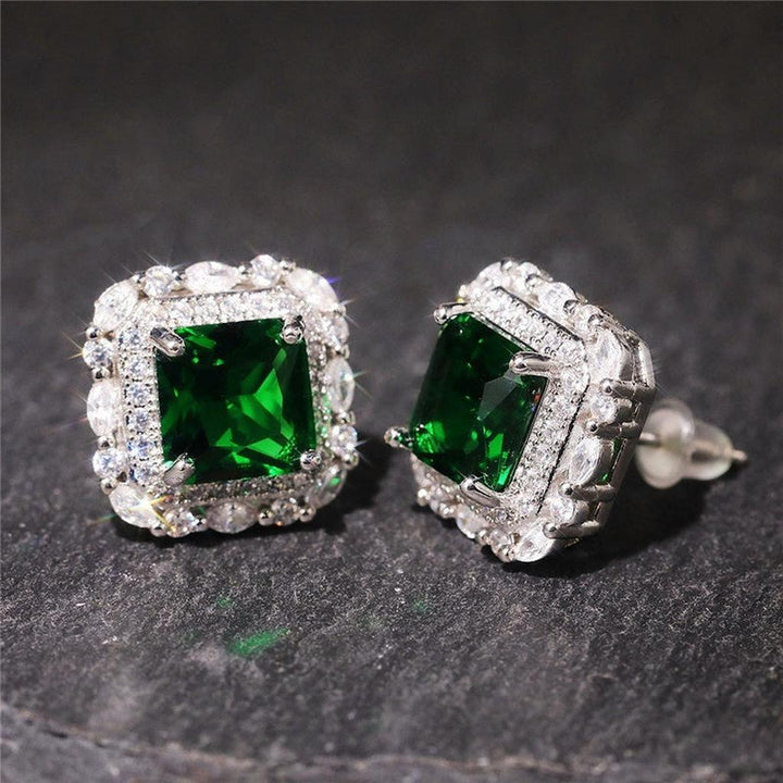 Brilliant and Emerald Earrings
