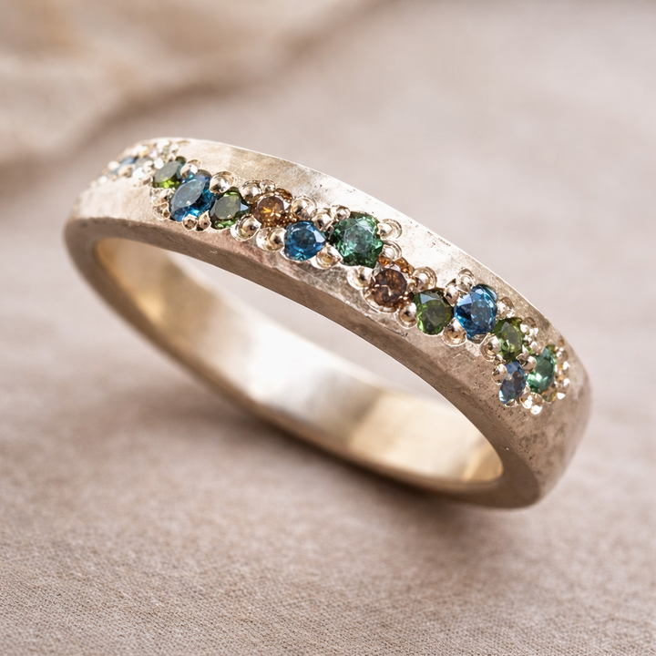 Colourful Vintage Ring in Gold