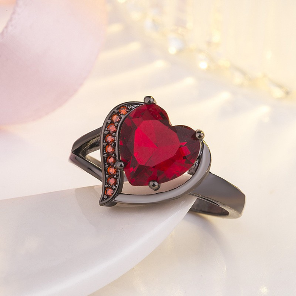 Calindra Rosethorne Ring | Black Surface