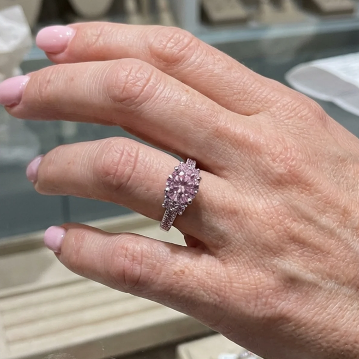 Celia Rosetten-Ring | White Gold