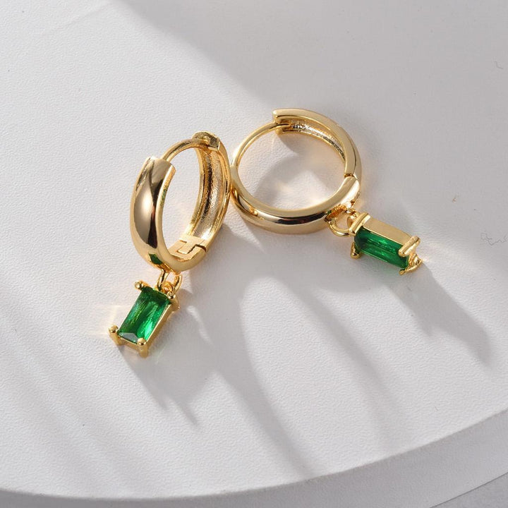 Elegant Louisa Earrings with Emerald