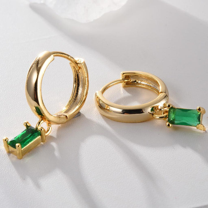 Elegant Louisa Earrings with Emerald