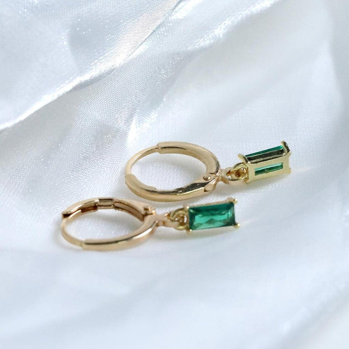 Elegant Louisa Earrings with Emerald