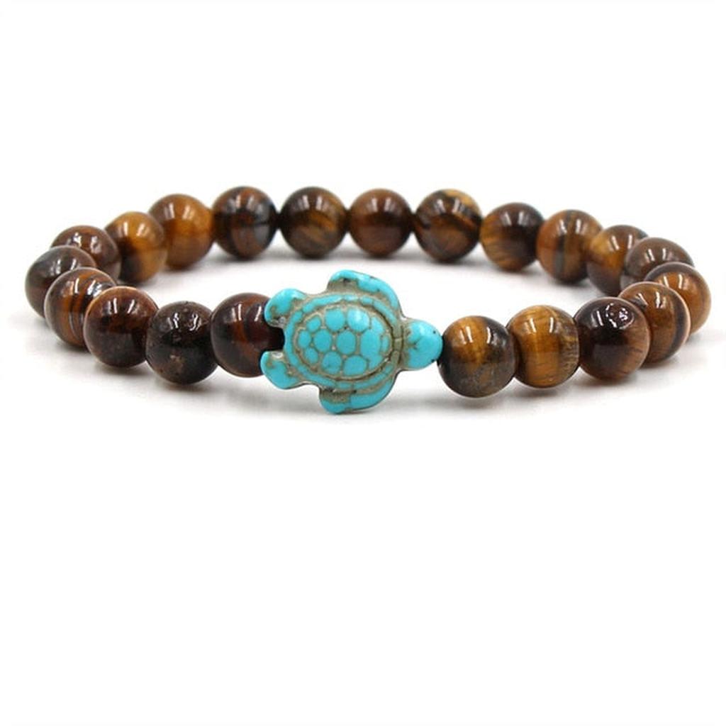Exclusive Bracelets with Natural Stones in Turtle Shape
