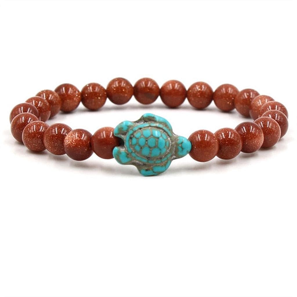 Exclusive Bracelets with Natural Stones in Turtle Shape