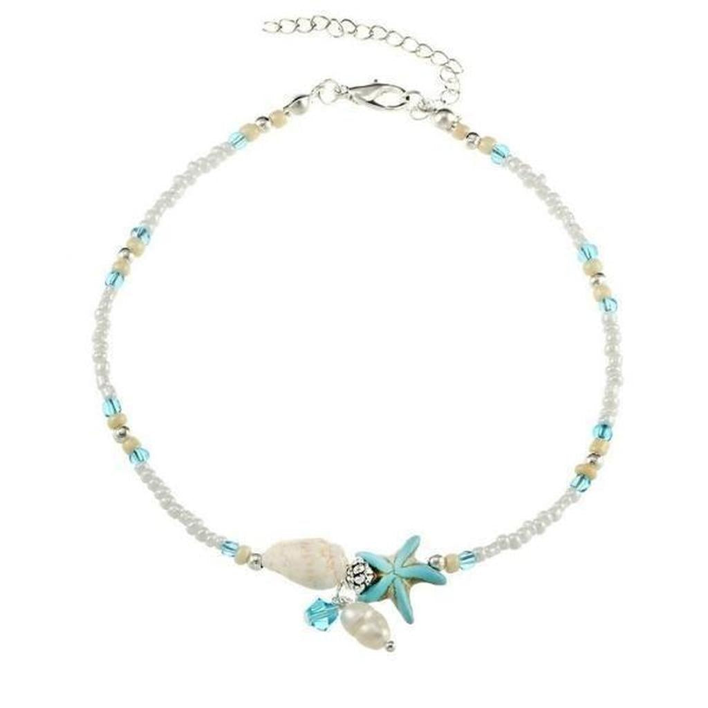 Bracelet with Stars and Shell with Natural Stones