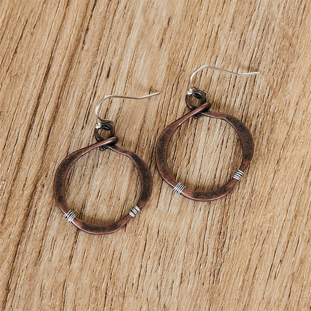 Braided Copper Earrings Alessia