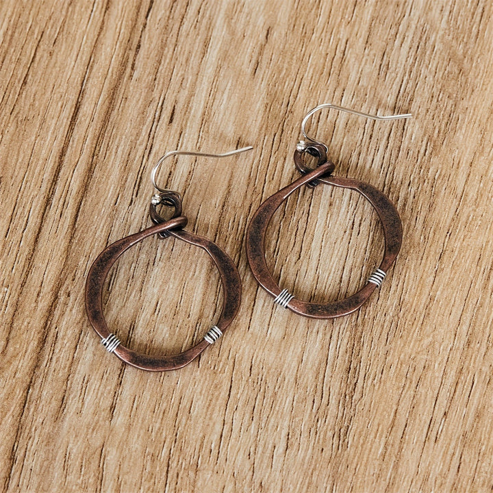 Braided Copper Earrings Alessia
