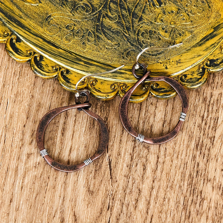 Braided Copper Earrings Alessia
