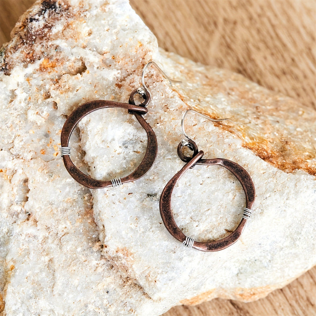 Braided Copper Earrings Alessia