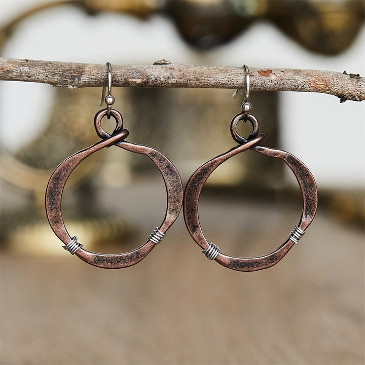 Braided Copper Earrings Alessia