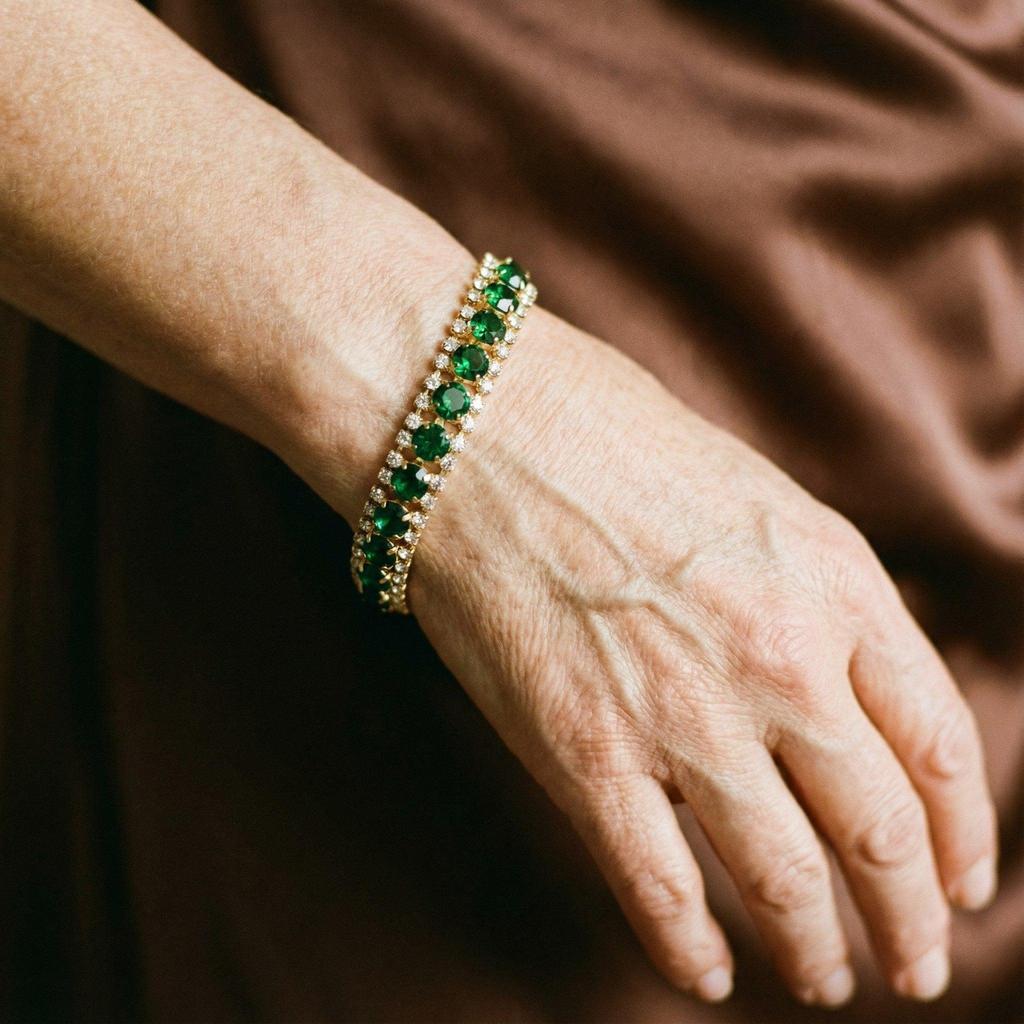 Gold and Green Bracelet