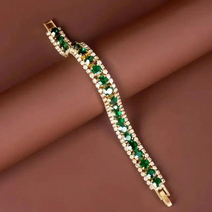Gold and Green Bracelet