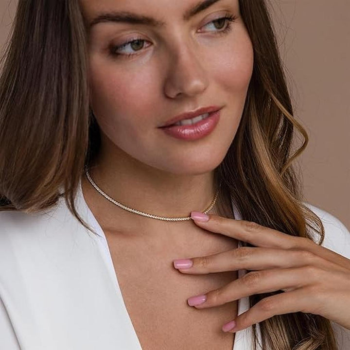 Golden Tennis Necklace