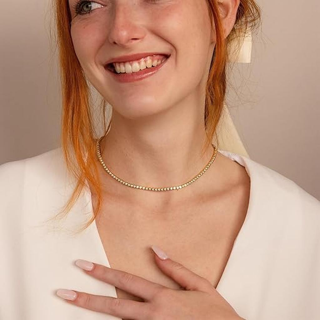 Golden Tennis Necklace