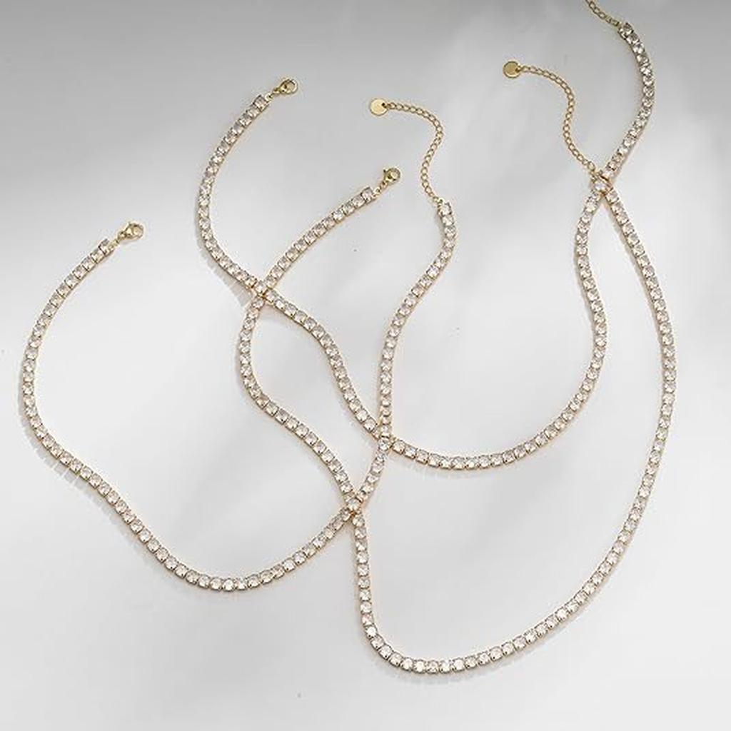 Golden Tennis Necklace