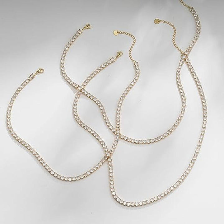 Golden Tennis Necklace