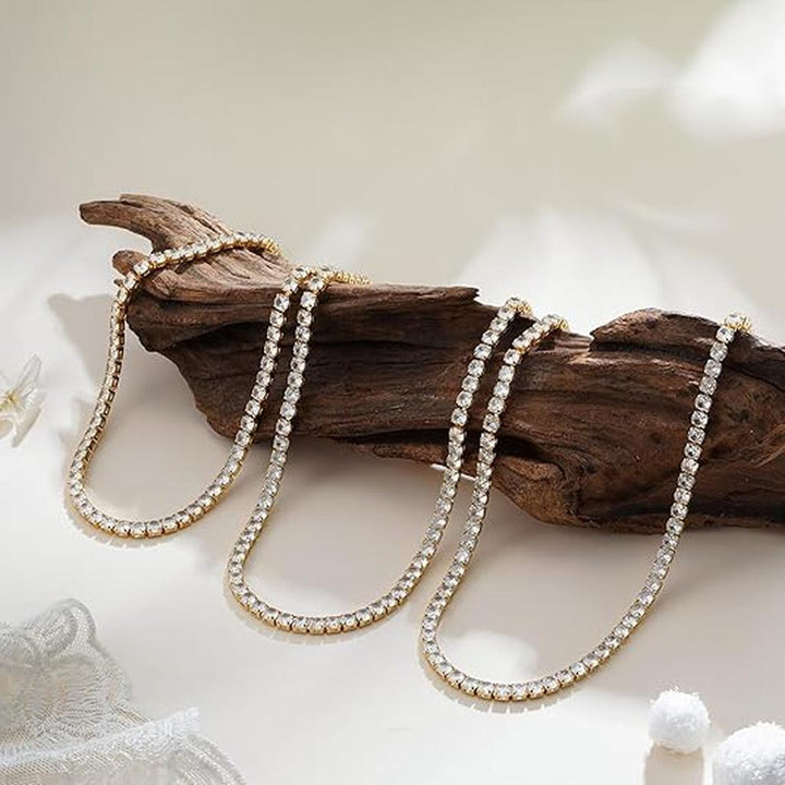Golden Tennis Necklace