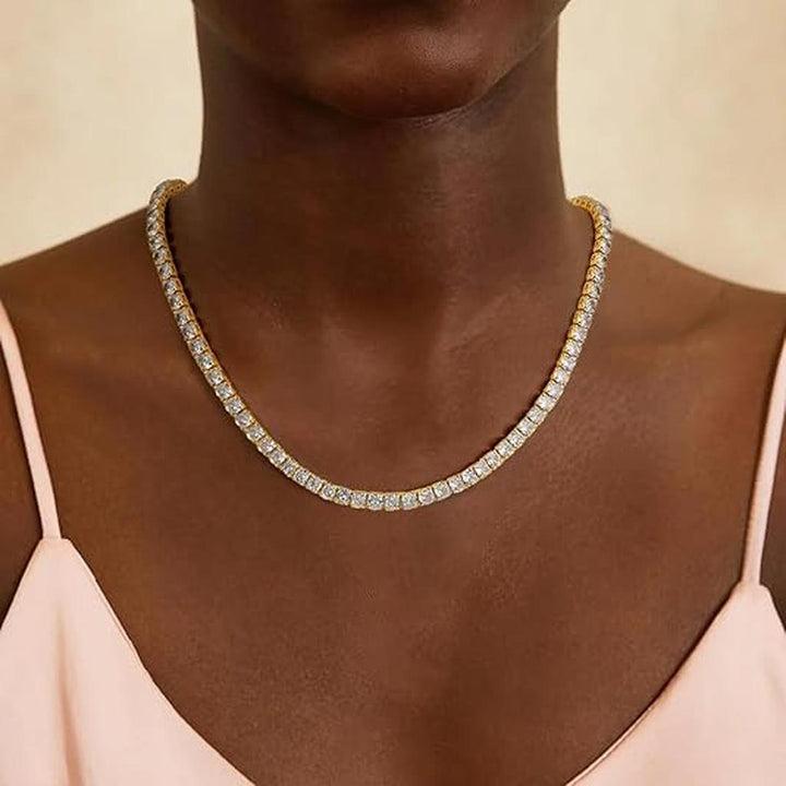 Golden Tennis Necklace