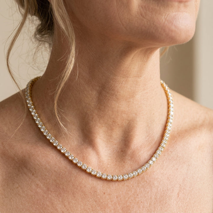 Golden Tennis Necklace